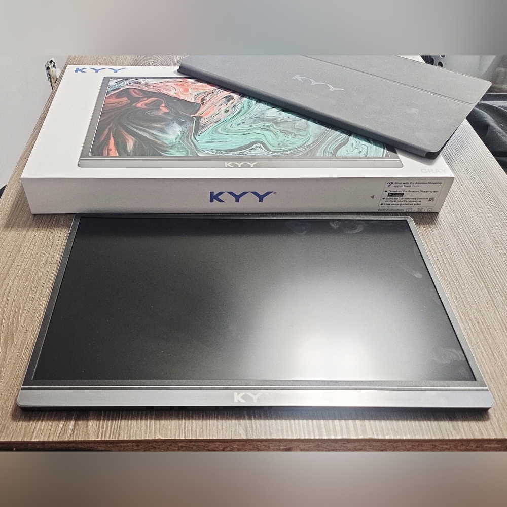 NIB KYY Portable Monitor 15.6" 1080P With Cords And Chargers